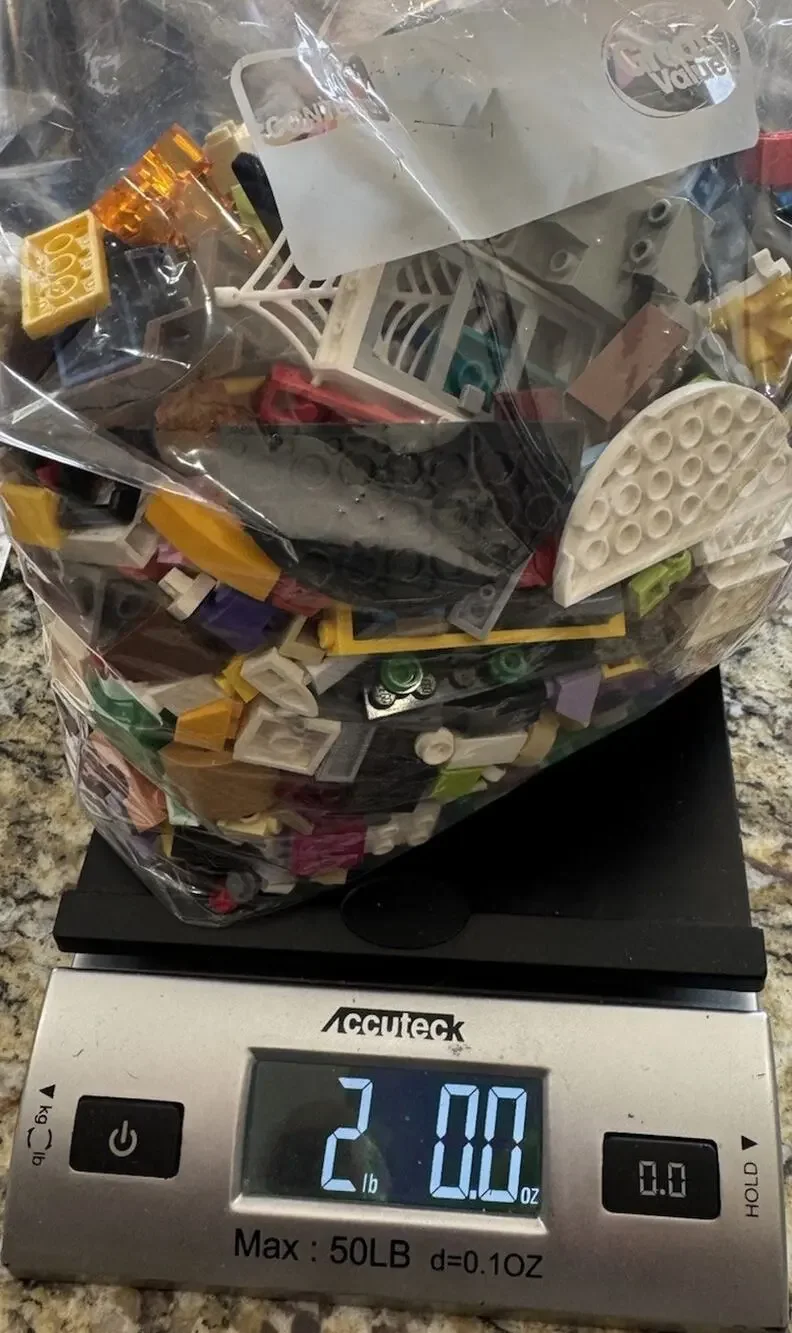 2 lbs Mixed LEGO Lot  Authentic Genuine Bricks Parts & Pieces Cleaned & Sorted